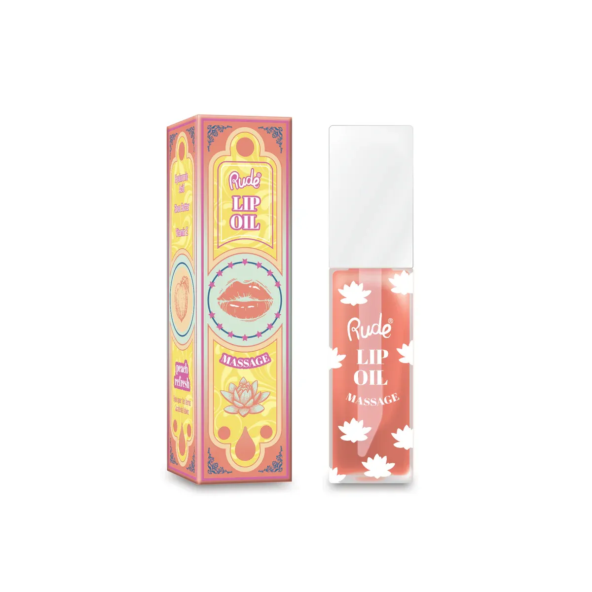Foto do Produto RUDE LABIAL LIP MASSAGE OIL PEACH REFRESH