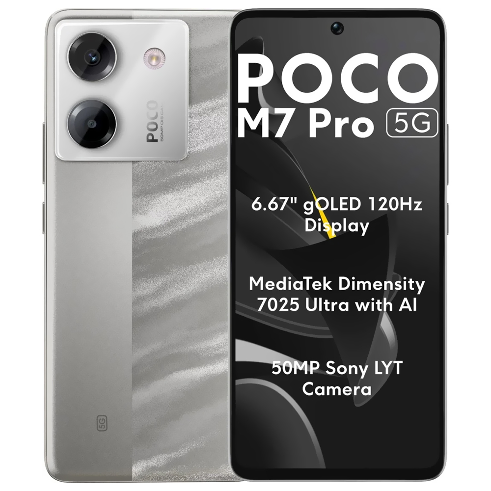 Foto do Produto Celular Xiaomi POCO M7 Pro 5G 8GB de RAM / 256GB / Tela 6.67" / Dual Sim - Prata (Global)