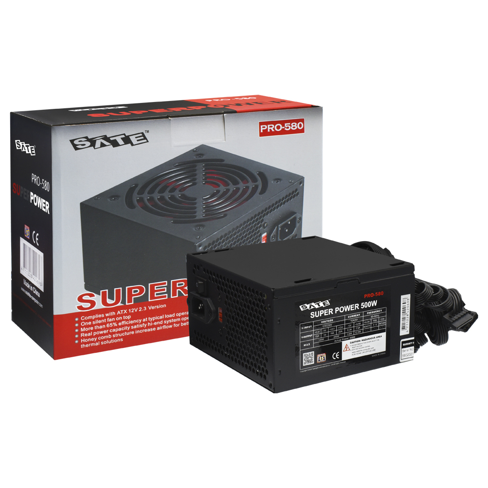 Foto do Produto Fonte de Alimentacao Satellite PRO-580 Real 500W ATX / Nao Modular