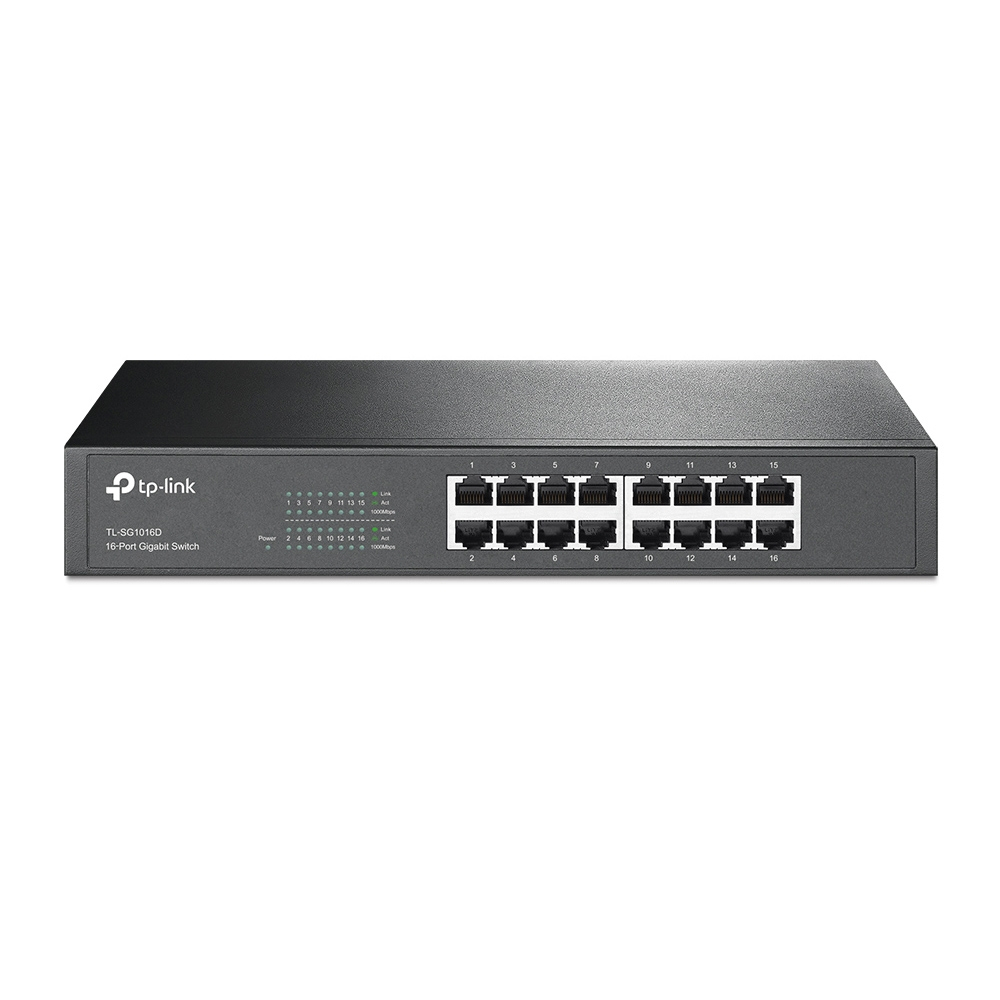 Foto do Produto Switch TP-Link TL-SG1016D - 16 Portas - 1000MBPS - Cinza