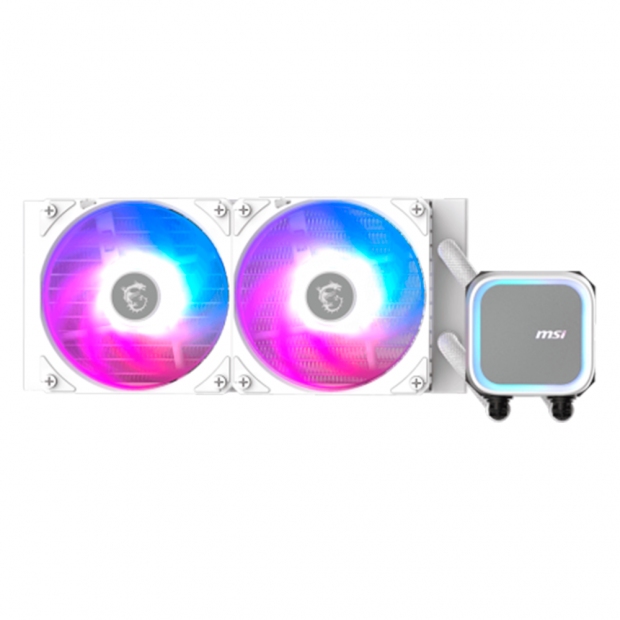 Foto do Produto Water Cooler CPU MSI Mag Coreliquid A13 240 White 306-7ZWDA21-L80 Liquid, ARGB, Branco, 360MM, Intel 1700/1851, AMD AM4/AM5