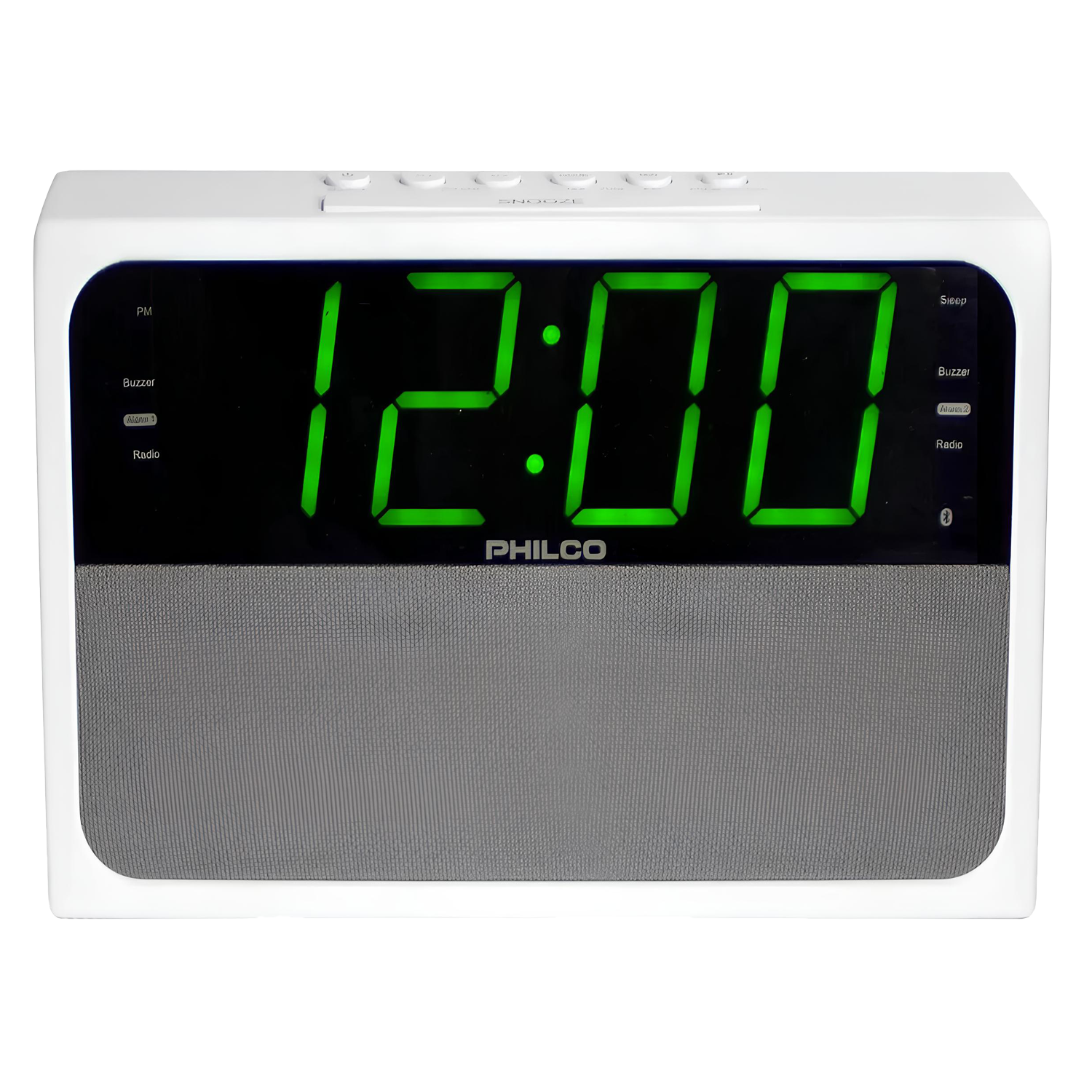 Foto do Produto Rádio Relógio Philco PAR1018BT-GR - FM - Bluetooth - USB - 1.8'' - Branco e Cinza