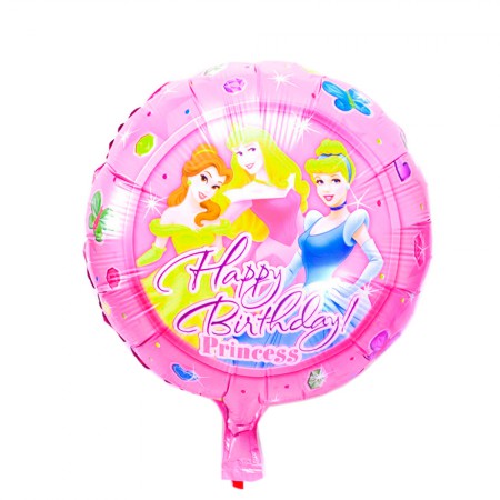 Foto do Produto Balao para Festas Happy Birthday Princesas com Borboletas