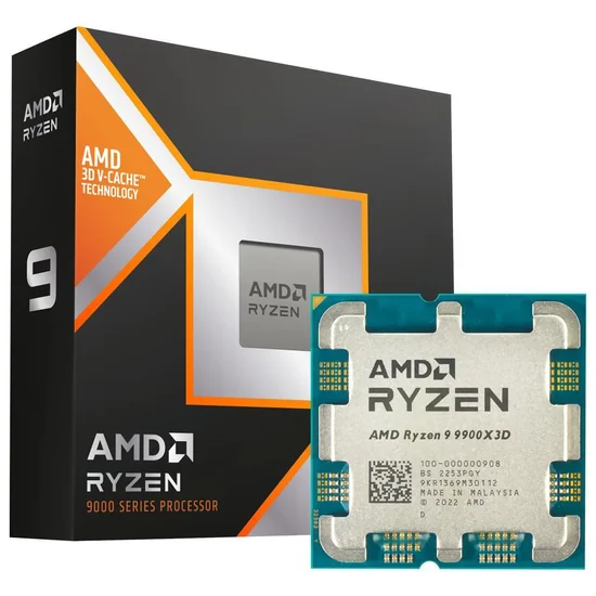 Foto do Produto Processador AMD Ryzen 9 9900X3D 4.4GHz AM5 140MB