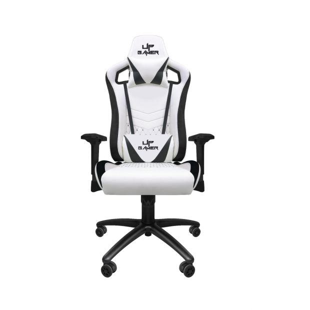 Foto do Produto Cadeira Gamer UP Gamer Deluxe PRO, Branca, Com Almofadas, Retrátil, Reclinável - UP0960