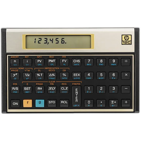 Foto do Produto Calculadora Financeira HP 12C 10 Dígitos com 120 Funções - Preta/Dourada