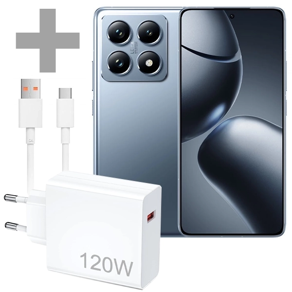 Foto do Produto Celular Xiaomi 14T Pro NFC Dual SIM de 512GB/12GB RAM de 6.67" Leica 50+50+12MP/32MP (Global) + Carregador