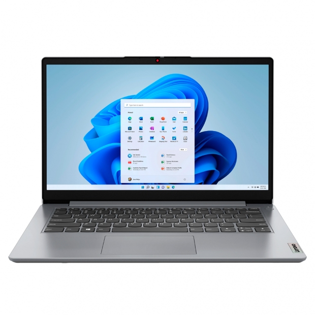 Foto do Produto Notebook Lenovo IdeaPad 1 14IJL7 (82LV0075US), Intel Celeron N4500 1.10GHZ (2.80GHZ), 4GB RAM, 128GB eMMC, Tela 14" HD, Windows 11, Inglês, Cloud Cinza