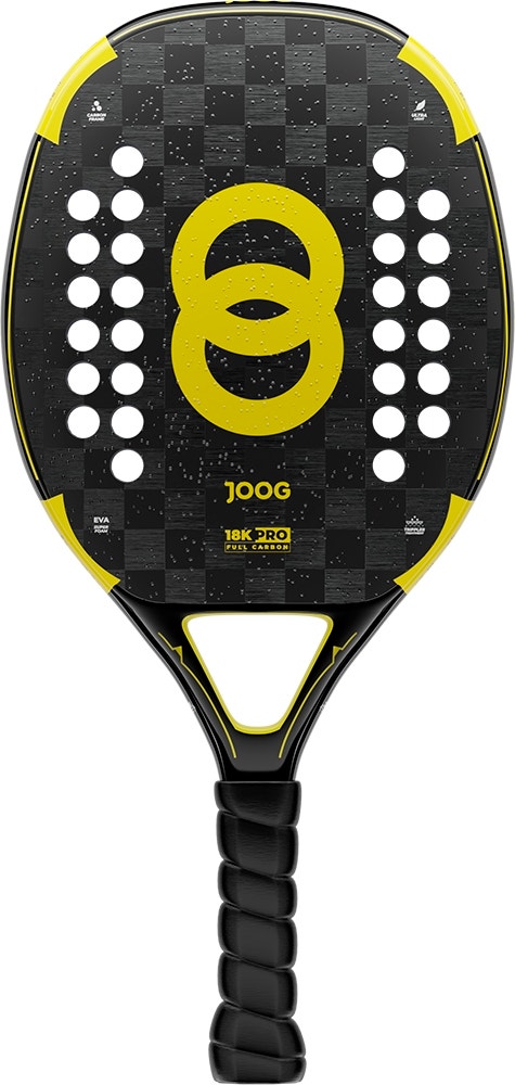 Foto do Produto Raquete de Beach Tennis Joog Carbon Frame EVA Super Foam 18K Pro - Yellow