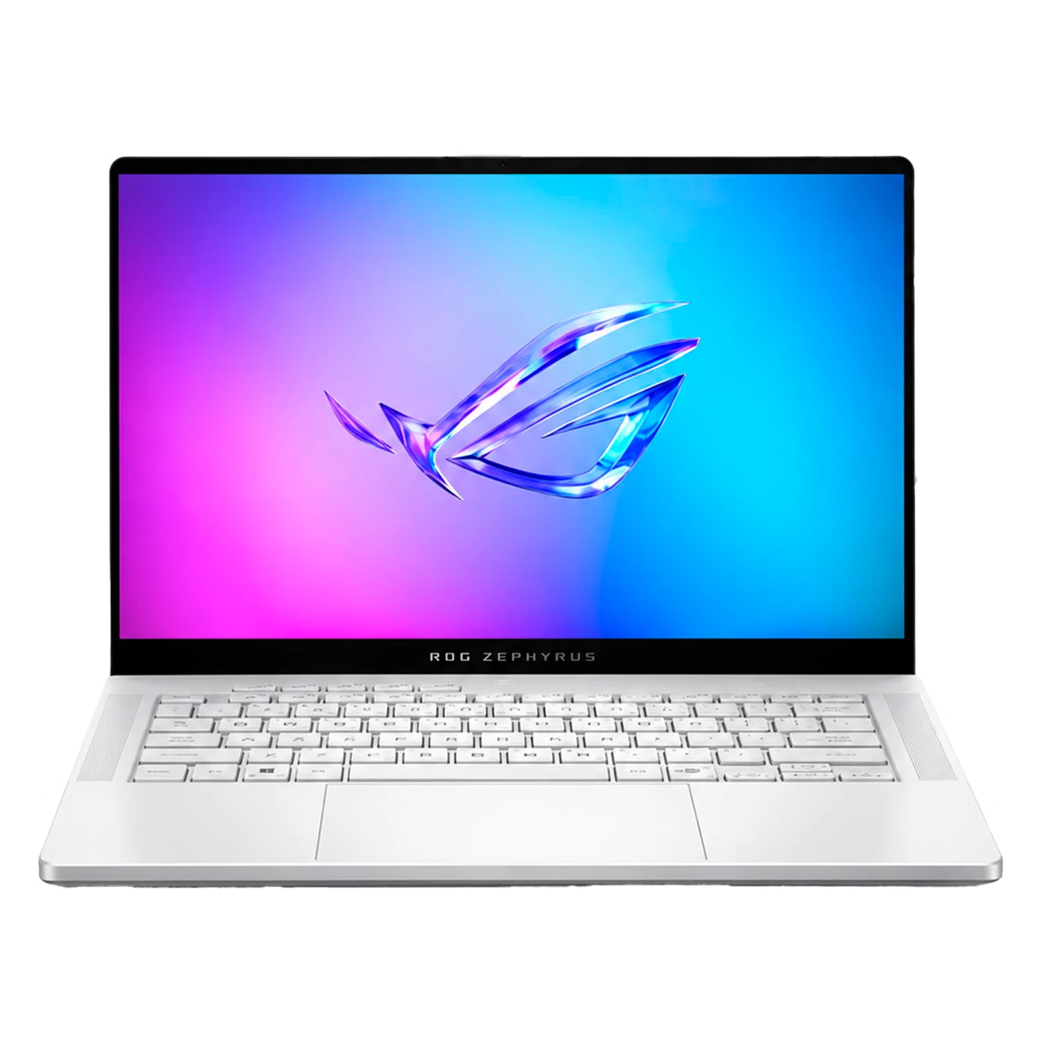Foto do Produto Notebook Gamer ASUS ROG Zephyrus G14 AMD Ryzen AI 9-270 RTX 5060 16GB RAM 1TB SSD Tela 14" 3K OLED Windows 11 Inglês Branco - GA403UM