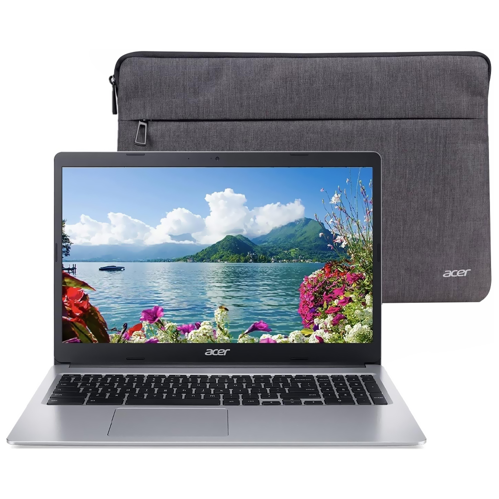Foto do Produto Notebook Acer Chromebook 315 CB315-4H-C7A1 Intel Celeron N4500 Tela Full HD 15.6" / 4GB de RAM / 64GB eMMC - Pure Prata (Inglês)