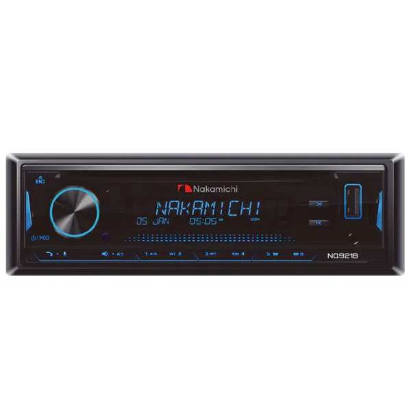 Foto do Produto Reprodutor de CD Automotivo Nakamichi NQ921B 4 de 50 watts com Bluetooth e USB - Preto