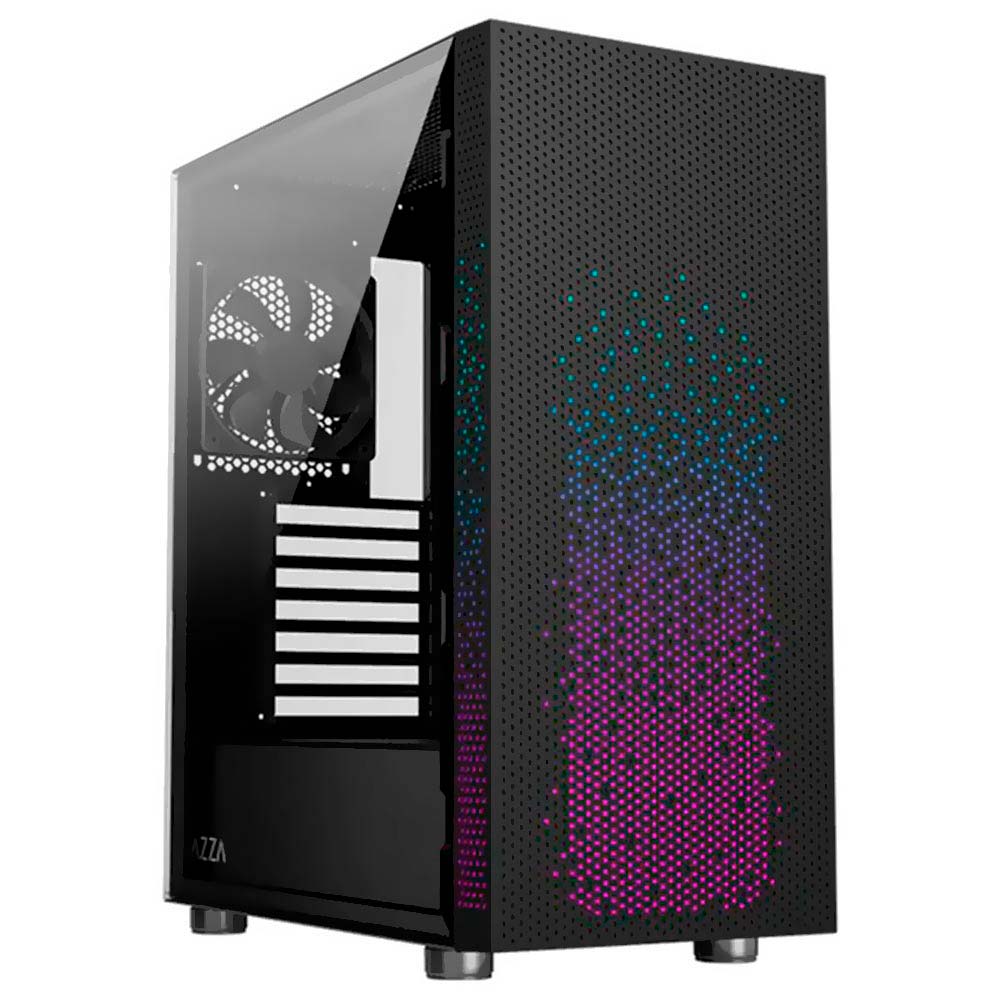 Foto do Produto Gabinete Gamer AZZA Celesta 340 CSAZ-340F Mid Tower / 1 Cooler - Preto