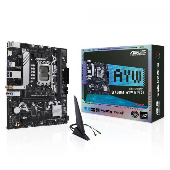 Foto do Produto Placa Mãe Asus B760M-AYW Wi-Fi D4 Intel Soquete LGA 1700
