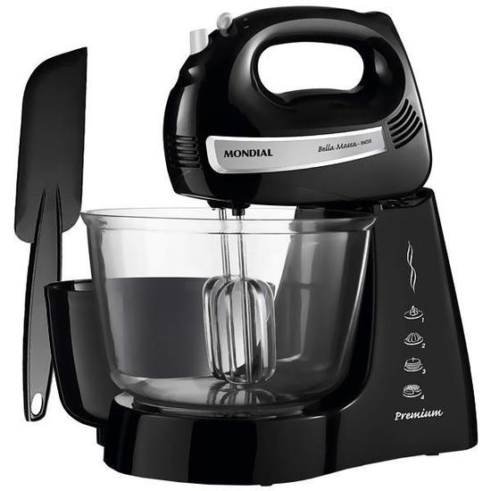 Foto do Produto Batedeira Mondial Bella Massa Inox Premium B-23 NP 220V