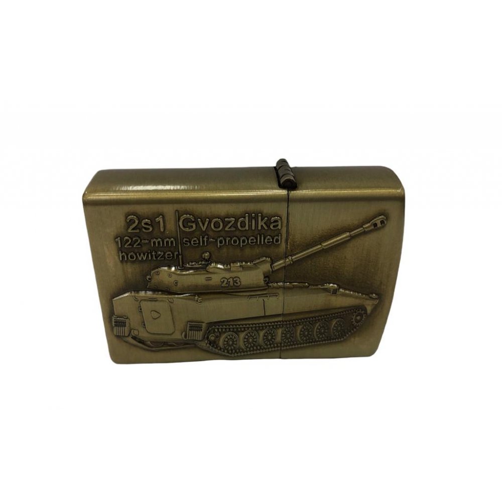 Foto do Produto ISQUEIRO TIPO ZIPPO TANQUE 2S1 GVOZDIKA