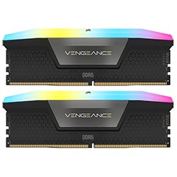 Foto do Produto Memória RAM Corsair Vengeance RGB DDR5 32GB (2x16GB) 6000MHz - Preto (CMH32GX5M2B6000C38)