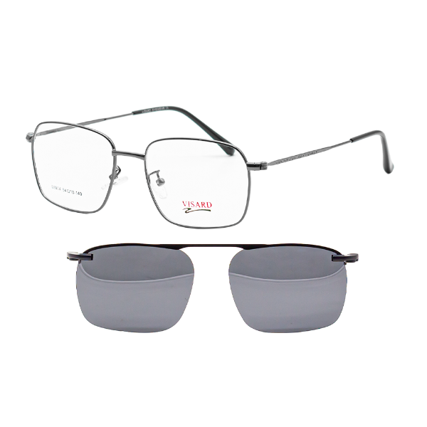 Foto do Produto Armação para Óculos de Grau Clip-on Visard L8004 C1 Tam. 54-18-140mm - Preto