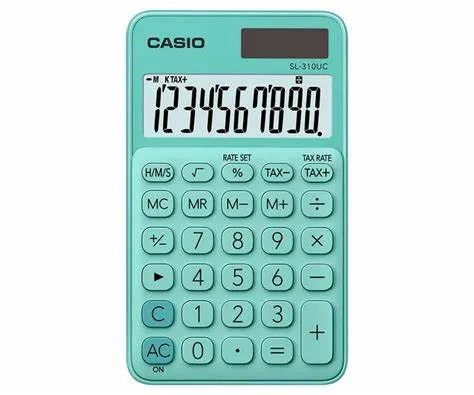 Foto do Produto CASIO CALCULADORAS SL-310UC-GN 10 DÍGITOS GREEN