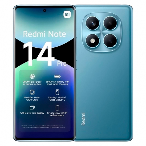 Foto do Produto CEL XIAOMI REDMI NOTE 14 DUAL 256/8RAM OCEAN BLUE