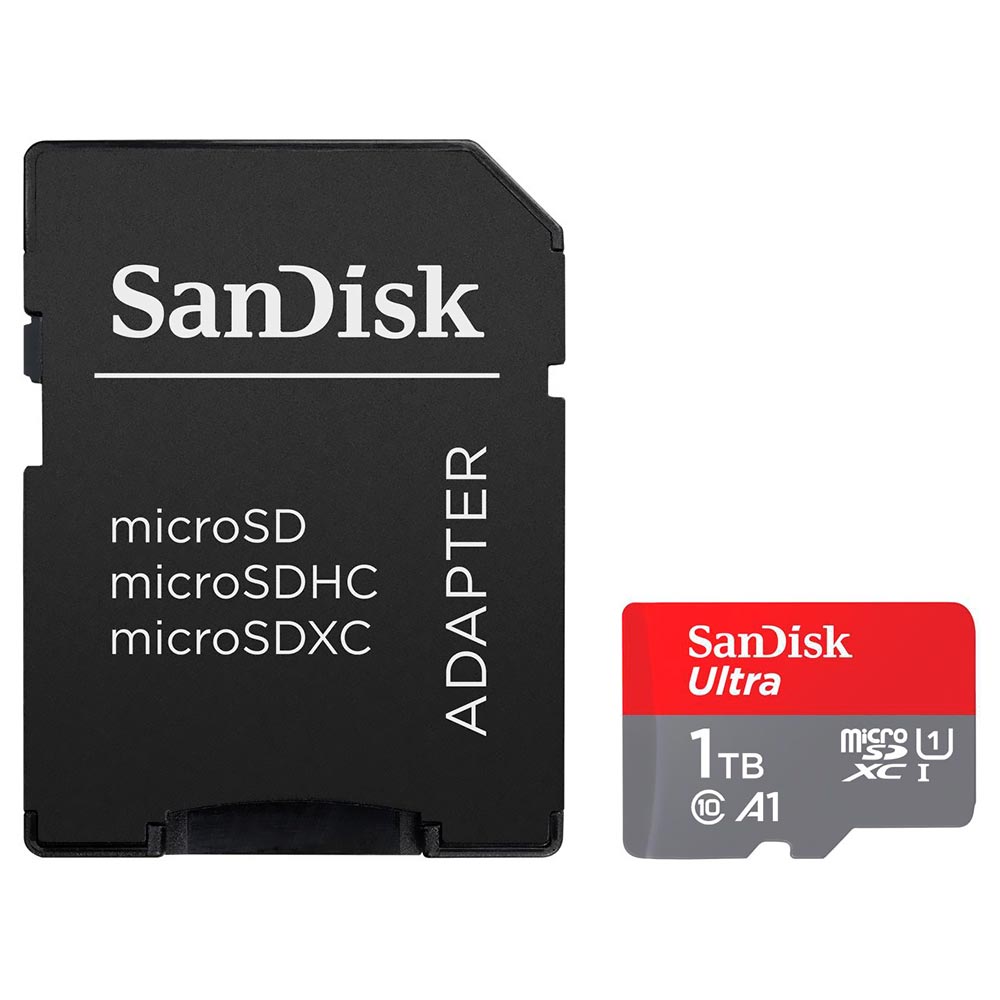 Foto do Produto Cartão de Memória Micro SD SanDisk Ultra 1TB Class 10 A1 U1 - SDSQUAC-1T00-GN6MA