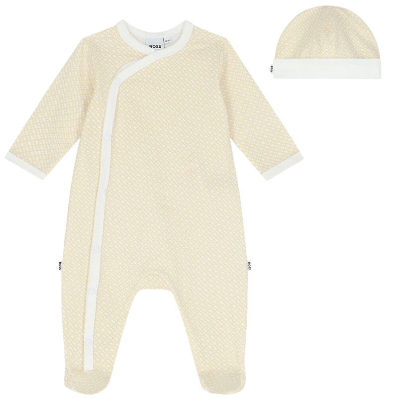 Foto do Produto SET ENTERIZO BOSS KIDS J98438 BEIGE/BLANCO