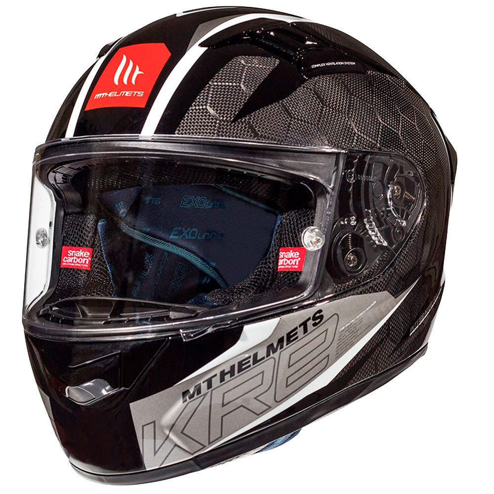 Foto do Produto Capacete MT Helmets KRE Snake Carbon 2.0 A0 - Fechado - Tamanho XXL - Gloss Red