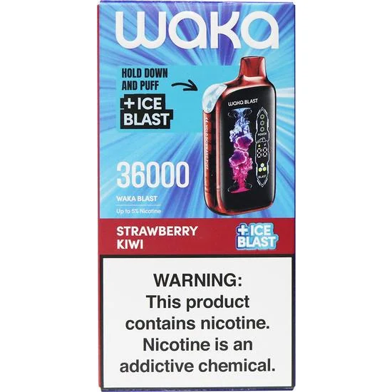 Foto do Produto Vaper Descartável Waka Blast Strawberry Kiwi 36000 Puffs