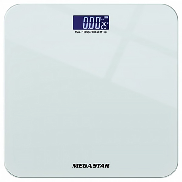 Foto do Produto Balança Digital Megastar CR3350 Para Peso Corporal Suporta Até 180 kg - Branca