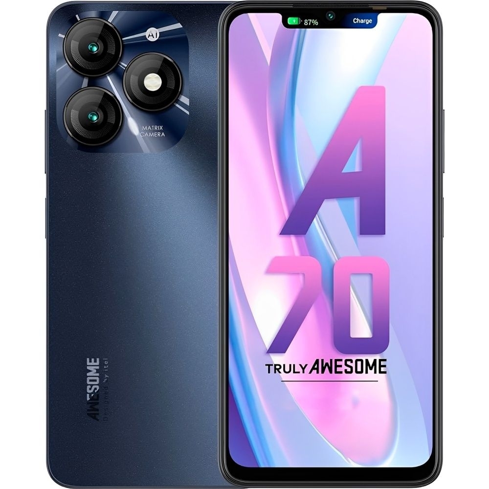 Foto do Produto Celular Itel A70 A665L - 4/256GB - 6.6'' - Dual-Sim - Starlish Black