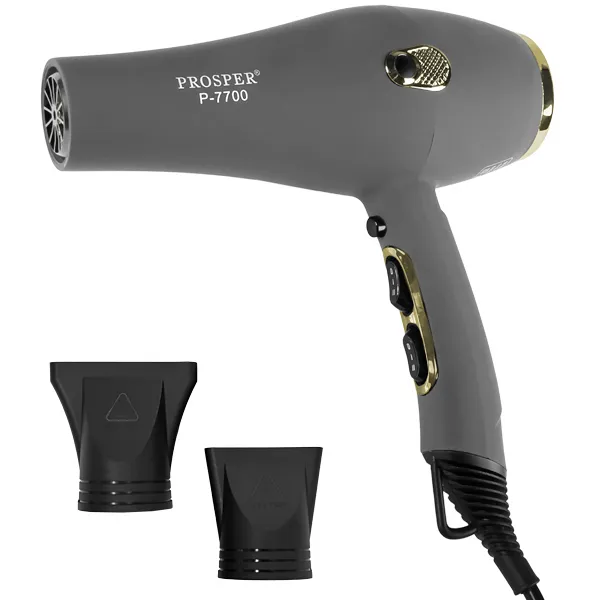 Foto do Produto Secador de Cabelo Prosper P-7700 6.000 watts 220 - 240 V ~ 50/60 Hz - Cinza/Dourado