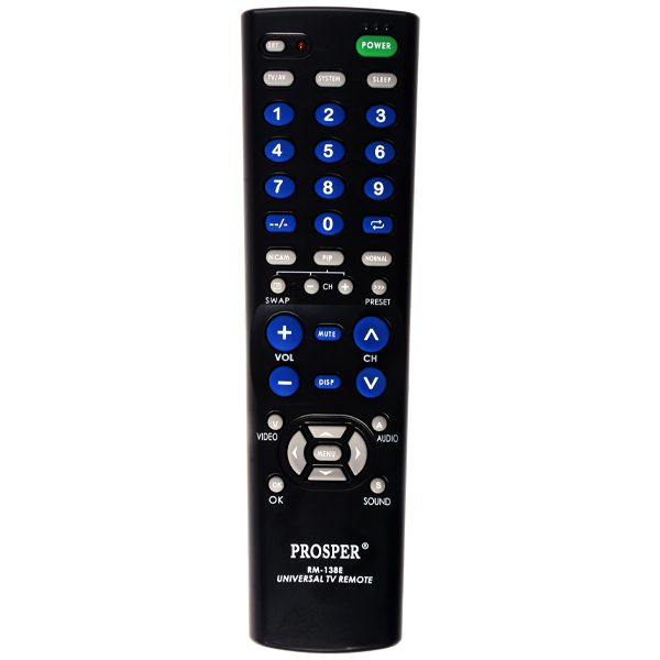 Foto do Produto Controle Remoto Universal Prosper RM-138E Para TV - Preto