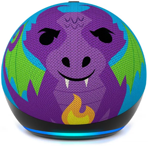 Foto do Produto Smart Speaker Amazon Echo Dot Kids 5th Generation C2N8L4 com Wi-Fi/Bluetooth - Dragão