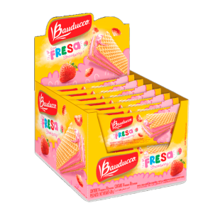 Foto do Produto Biscoito Mini Wafer Bauducco Morango Caixa 14X30G