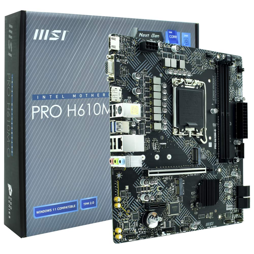 Foto do Produto Placa Mae MSI Pro H610M-G Socket LGA 1700 / VGA / DDR5