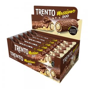 Foto do Produto Chocolate Peccin Trento Massimo Duo Ao Leite e Branco Caixa 15X25G