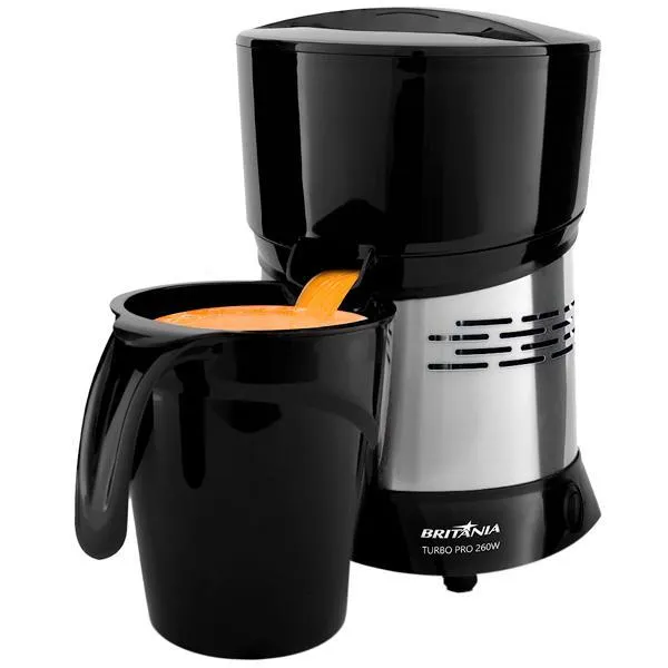 Foto do Produto Espremedor de Frutas Britânia Turbo Pro 260 watts 127 - 220 V ~ 50/60 Hz - Preto/Prata