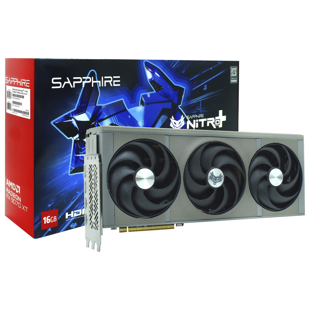 Foto do Produto Placa de Video Sapphire Gaming Nitro+ OC 16GB Radeon RX9070 XT GDDR6 - 11348-01-20G