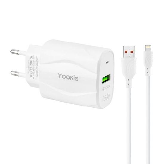 Foto do Produto Carregador Yookie KI98Y Bivolt - Cabo Lightning