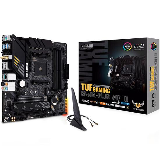Foto do Produto Placa Mãe Asus TUF Gaming B550M-Plus Wi-Fi II AMD Soquete AM4