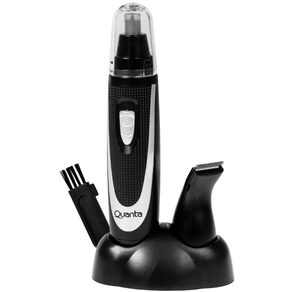 Foto do Produto Depilador Nasal Quanta QTCET21 2 Em 1 com Lâminas de Aço Inoxidável a Pilha - Preto / Prata