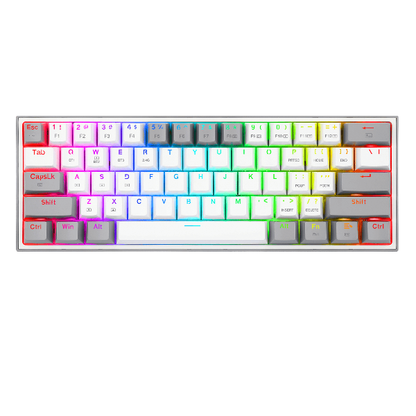 Foto do Produto Teclado Redragon K616-RGB Fizz Pro White/Gray