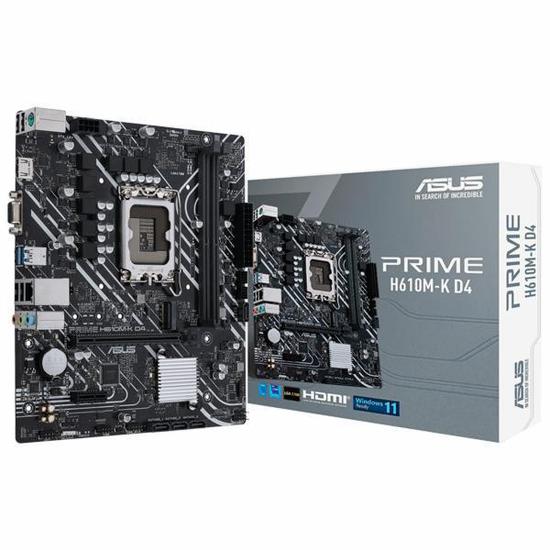 Foto do Produto Placa Mãe Asus Prime H610M-K D4 Intel Soquete LGA 1700