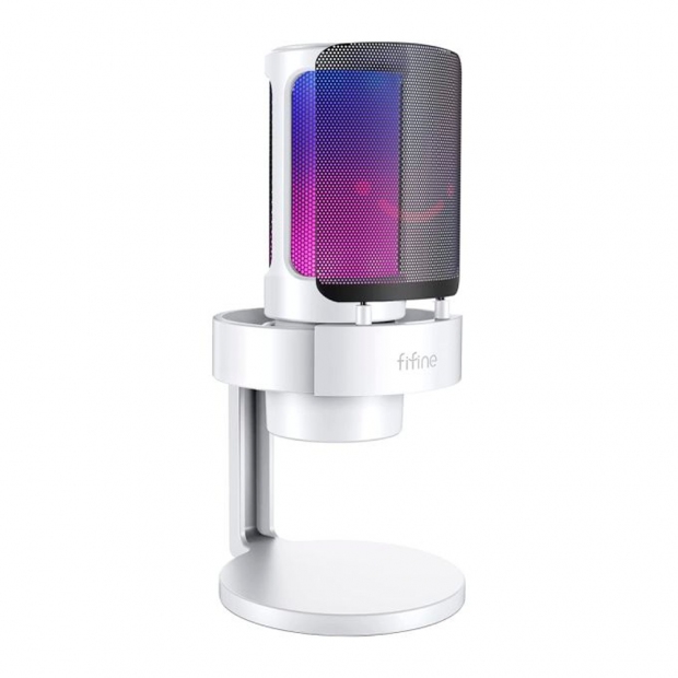 Foto do Produto MICROFONE FIFINE A8W RGB 3.5MM WHITE