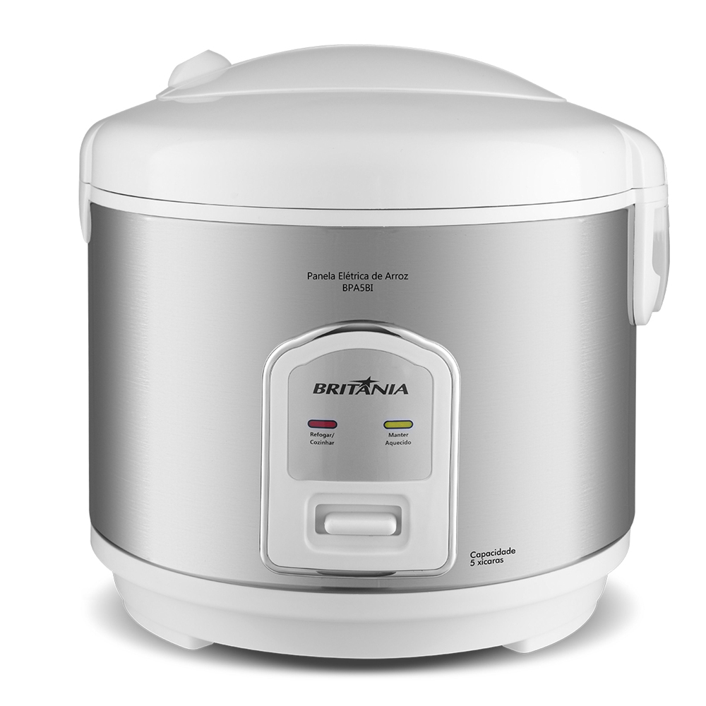 Foto do Produto Panela Elétrica Para Arroz Briania BPA5BI - 400W - 1.5L - 220V/60Hz - Prata/Branco