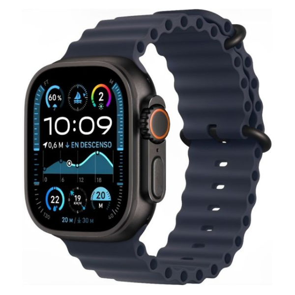 Foto do Produto Apple Watch Ultra 2 49mm Preto e Azul Oceano MYTC3LW/A