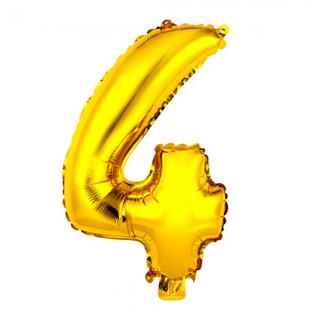 Foto do Produto Balao Numero 4 Dourado 32 Polegadas