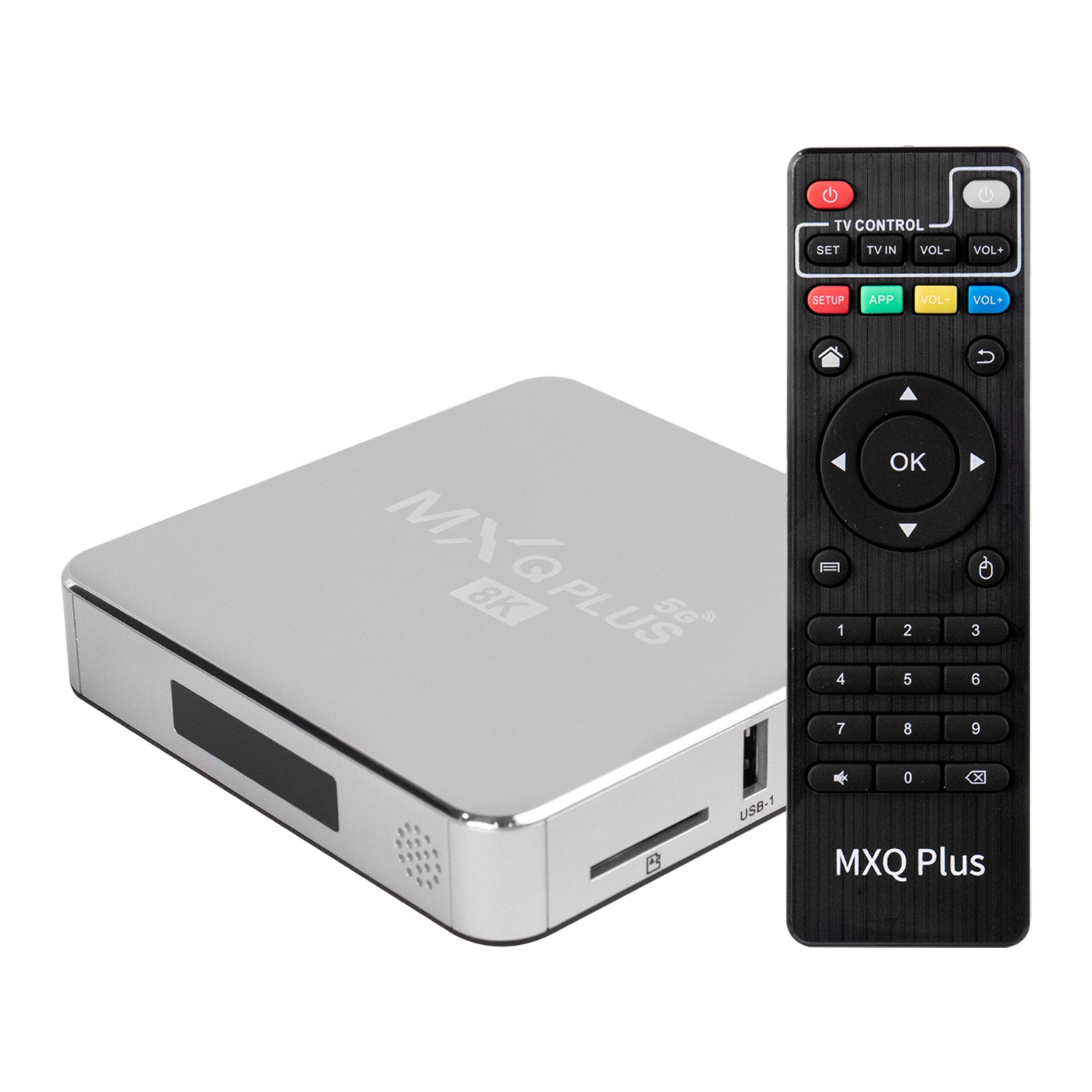 Foto do Produto TV Box MXQ Plus - 32/128GB - 8K - 5G - Android 11.0 - Prata