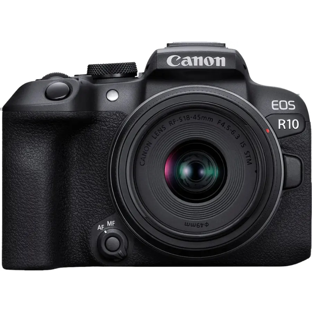 Foto do Produto Câmera Digital Canon EOS R10 RF-S 18-45mm F4.5-6.3 IS STM Kit - Black