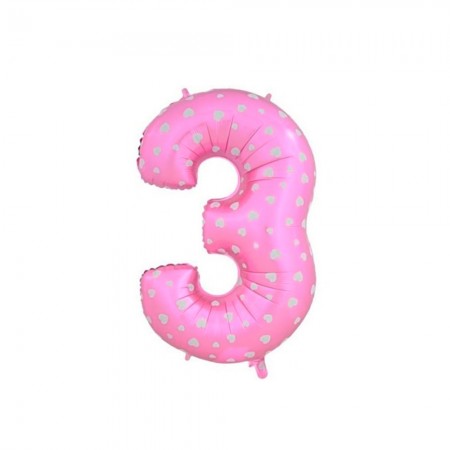 Foto do Produto Balao Numero 3 Pink 32 Polegadas